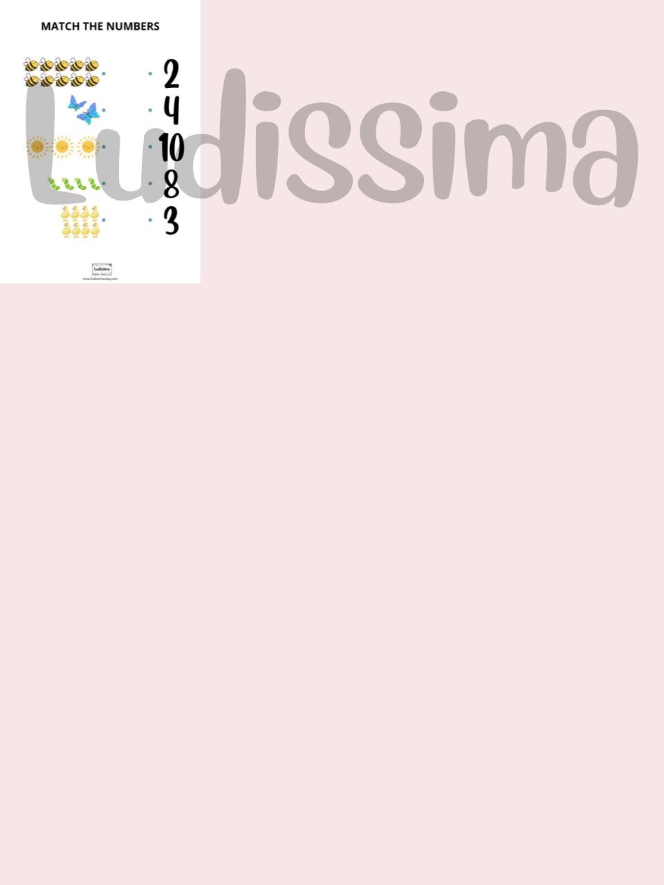 Spring Math Printable for Kids | Count and Match Numbers 1-10 ...