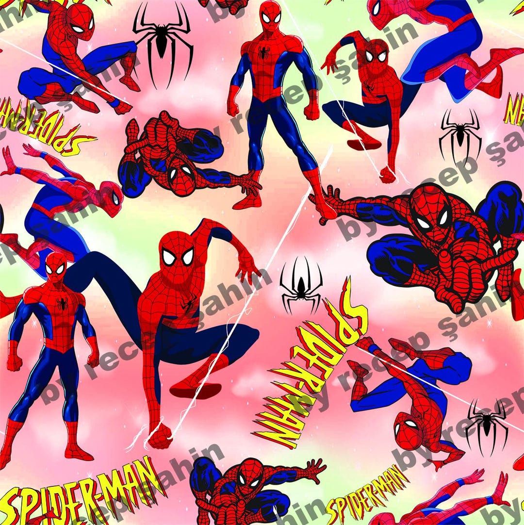 Spiderman Pattern, Super Hero Seamless Pattern, Spider Sublimation - Etsy