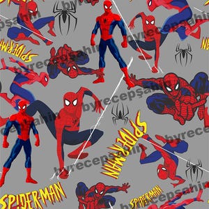 Spiderman Pattern, Super Hero Seamless Pattern, Spider sublimation