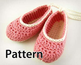 Crochet Pattern - Baby Ballet Flats