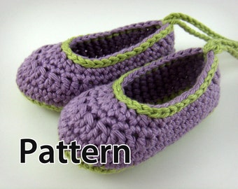 Crochet Baby Shoes Pattern - Baby Booties, crochet pattern baby shoes, crochet baby booties, crochet baby flats, crochet pattern baby