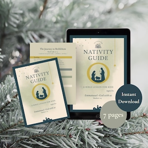 Nativity Bible Study – Advent Homeschool Lessons, Activities (PDF)