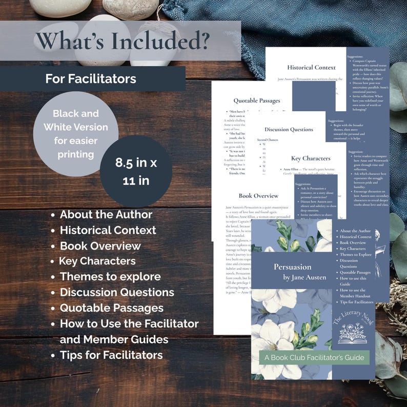 Jane Austen's Persuasion Book Club Kit | Discussion Guide (Digital Download)