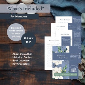 Jane Austen's Persuasion Book Club Kit | Discussion Guide (Digital Download)