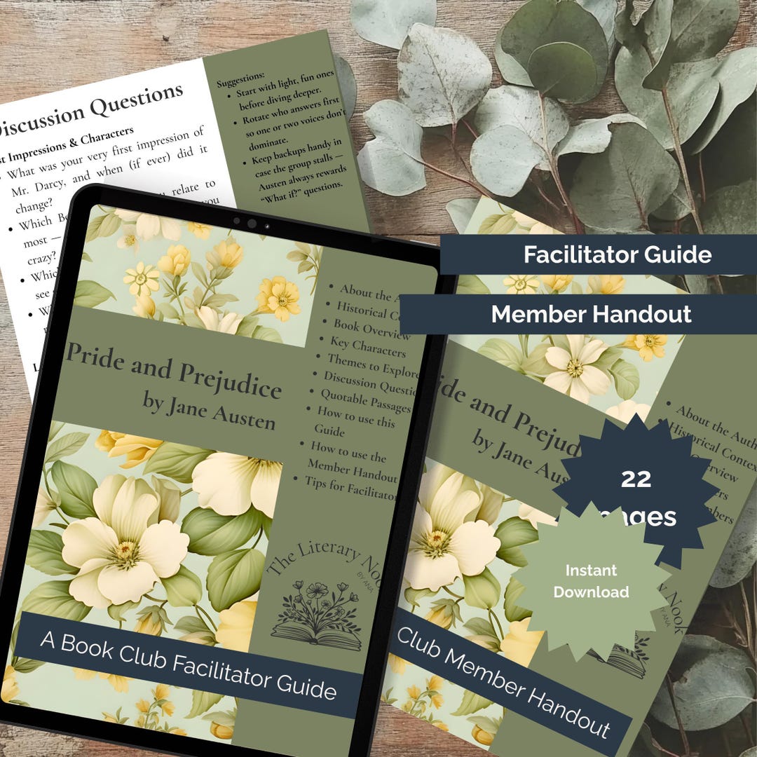 Pride and Prejudice Book Club Kit | Jane Austen Discussion Guide ...