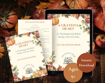Lección bíblica de Acción de Gracias para niños: Que la gratitud brille (Descarga digital)