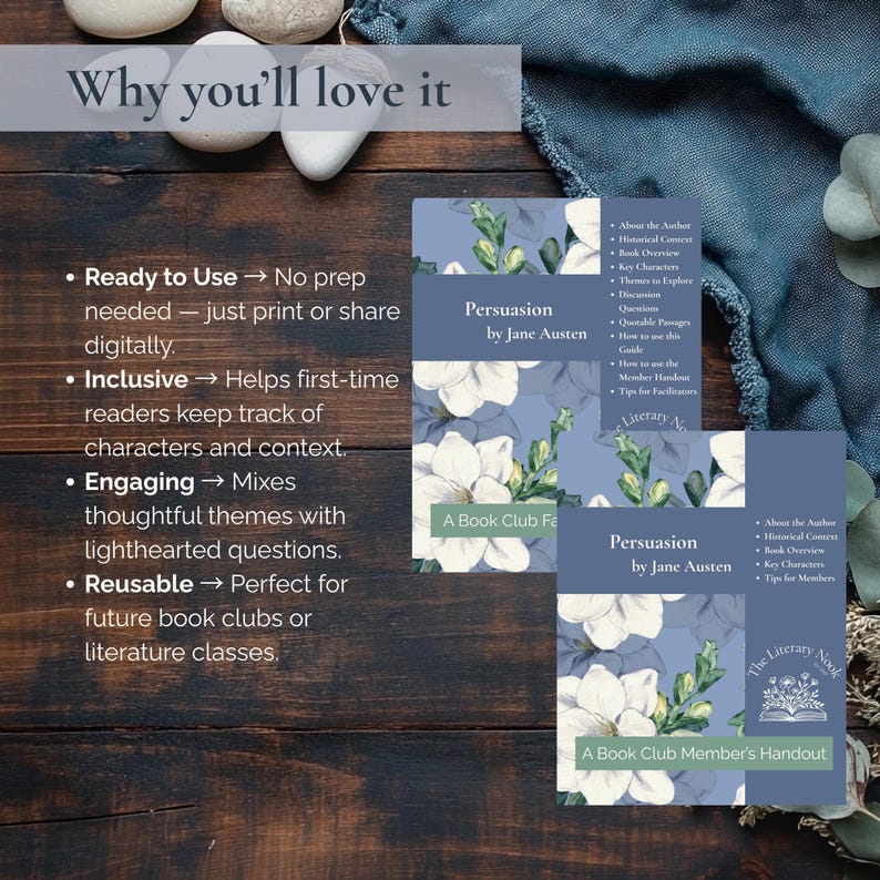 Jane Austen's Persuasion Book Club Kit | Discussion Guide (Digital Download)