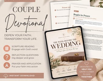 Devocional para parejas - Semana previa a la boda (7 días) - PDF imprimible