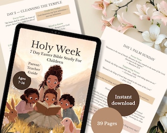 Estudio bíblico de Pascua para niños: Libro de ejercicios de Semana Santa, de 7 a 14 años (RVR1960, descarga digital)