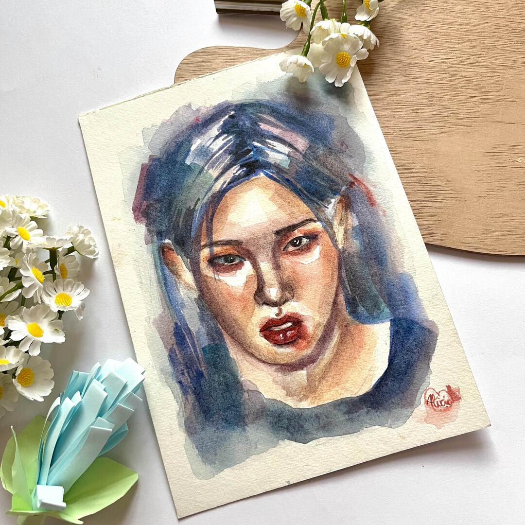 Blackpink Rose Watercolor Art Print Etsy