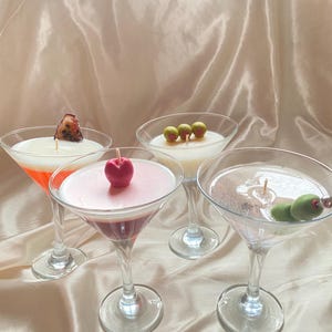 Hand Crafted Cocktail Candles | Scented Candle | Espresso, Passion Fruit, Raspberry & Martini | Drink candle | Bar cart | Martini Candle