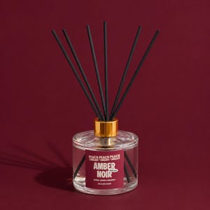 Amber Noir Reed Diffuser | Saffron, Jasmine, Amberwood Fragrance (200ml)