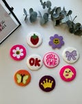Handmade Car Coasters Set of 2, Personalized Drink Holder, Cute Car Accessories, Car Decor for Women&Men, Custom Coasters, Punch Needle Gift