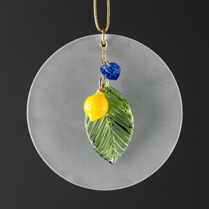 Baby Loss Gift, 14 weeks, Glass Lemon Christmas ornament, miscarriage keepsake, Mother&#39;s Gift