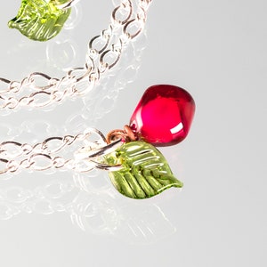 Pomegranate Seed Necklace, 6 Week Miscarriage Keepsake, Blown Glass Fruit Jewelry, Fertility Gift, Baby Loss Gift, Pregnancy Loss Keepsake