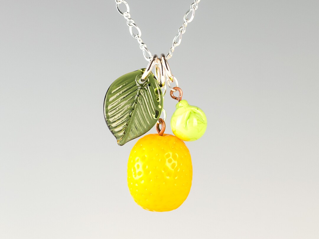 Pregnancy Loss Keepsake Necklace, 6 & 10 Weeks, Glass Pea Kumquat W