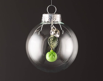 6 Week Miscarriage Ornament, Glass Christmas Ornaments, Green Pea Christmas Ornament, Miscarriage Keepsake,Baby Loss Ornament,Pregnancy Loss