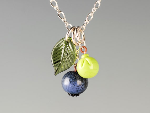 Miscarriage Necklace 6 7 Weeks Glass Green Pea Blueberry on Sterling Silver or Gold filled Pregnancy Loss Memorial Mother s Gift Etsy