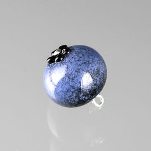 Miscarriage Gift, Blueberry Charm, 7 Week Baby Loss Gift, Blown Glass Blueberry, Miscarriage Keepsake, Fruit Jewelry, Pregnancy Loss Gift