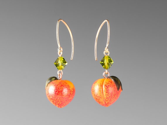 MURANO GLASS GOLD COPPER COLOURED 925 STERLING SILVER EARRINGS