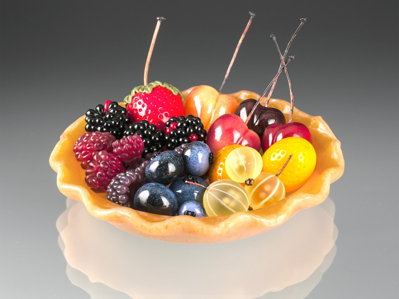 Glass Fruit Collection Hand Blown Glass Art Glass Berries in Etsy