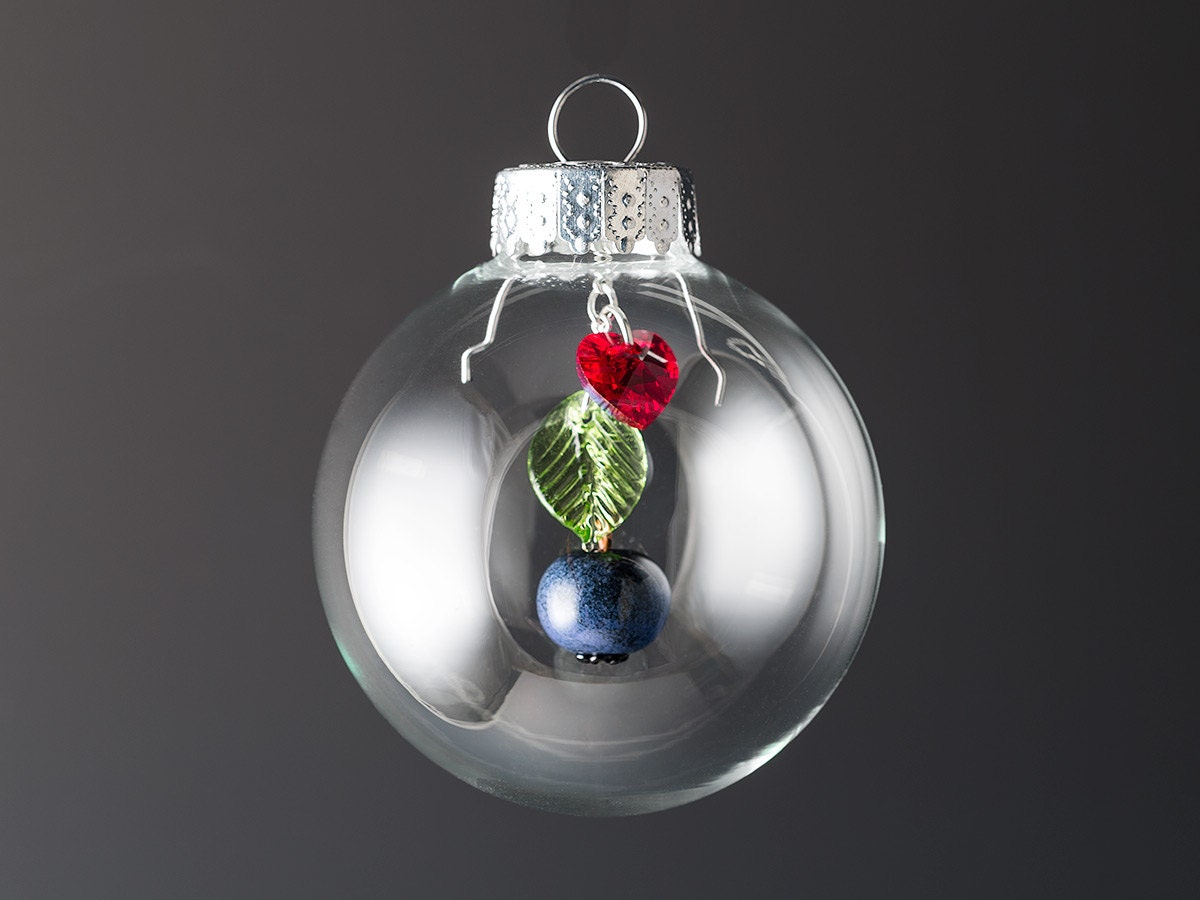 Miscarriage Gift for 7 weeks, Glass Blueberry Christmas Ornament, han…