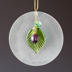 Infant Loss Keepsake, 12 weeks, Glass Plum Christmas ornament w birthstone, miscarriage gift, Mother&#39;s Gift