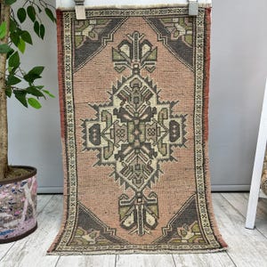 Small Area Rug, 1x3 Bathroom Rug, Small Moroccan Rug, Small Wool Rug, Vintage Rug, Small Vintage Rug, Small Turkish Rug, Turkish Rug, 1.7x3