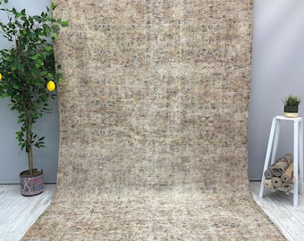 Alfombra turca vintage de 15 x 23 cm, alfombra floral hecha a mano de 15 x 23 cm, alfombra de tonos apagados, alfombra para sala de estar, alfombra de lana vintage, alfombra de cocina, alfombra para sala de estar, 1,8 x 2,9 m