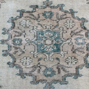 Tappeto floreale verde, tappeto turco 5x9, tappeto per ingresso, tappeto per soggiorno, tappeto turco in lana 5x8, tappeto per camera da letto, tappeto da fattoria, 5,3 x 9 piedi immagine 7