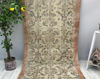 Vintage Floral Area Rug, 4x6 Handmade Rug, Bohemian Rug, Oriental Rug, 4x6 Turkish Rug, Vintage Office Rug, Bedroom Area Rug, 3.8x6.7 ft
