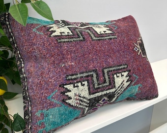 Home Design Pillow Cover, Vintage Turkish Rug Pillow Cover, 16x24 Handmade Pillow, Vintage Turkish Rug Pillow, Wholesale Turkish Rug Pillow