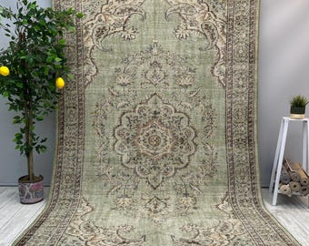 200x300 Handgefertigter Oushak Teppich, Türkischer Teppich, Kelimteppich, Kelimteppich, Kelimteppich, Kelimteppich, 200x300, Boho Teppich, Rustikaler Teppich