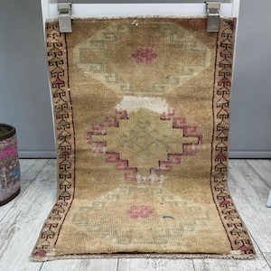 Small Oriental Rug, 1x2 Bathroom Rug, Small Moroccan Rug, Small Wool Rug, Vintage Rug, Small Vintage Rug, Small Turkish Rug, Turkish Rug