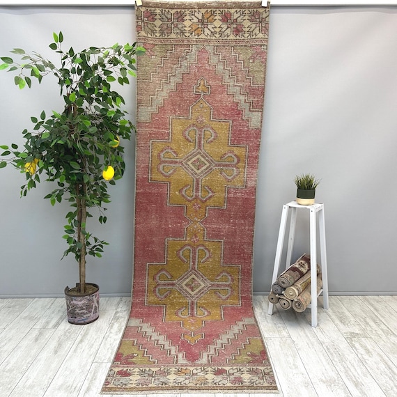 3x2m Vintage Milas Teppich Läufer, 100x230 Wollteppich, 100x230 Wollteppich, Boho Teppich 200x230, Vintage Teppich 70x240, Handgeknüpft