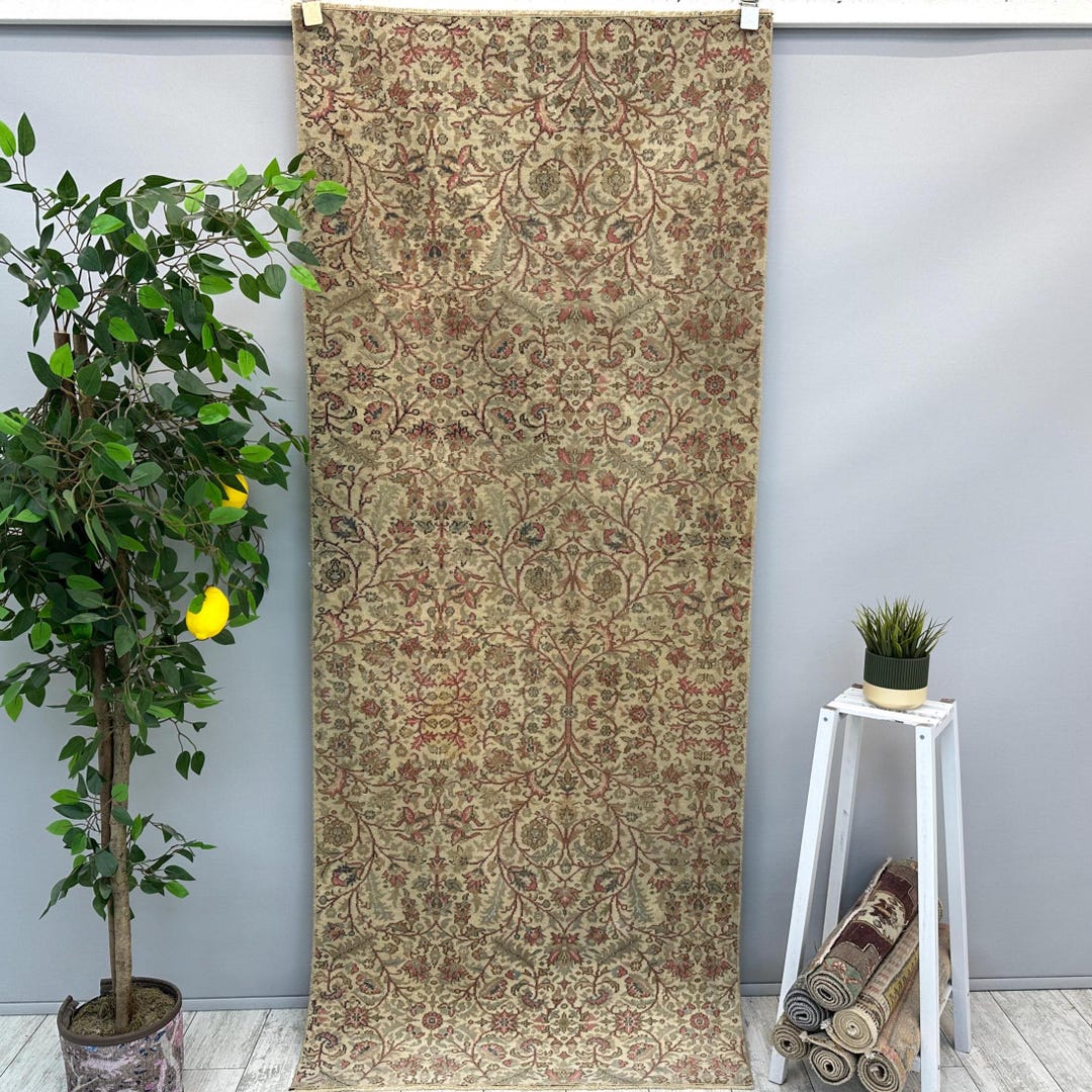3x7 Brown Kitchen Rug, 3x7 Handmade Area Rug, Vintage Decor Rug, Living ...