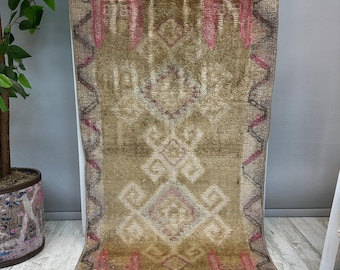 Alfombra pequeña de 1x3 pies, alfombra de cocina hecha a mano, alfombra vintage pequeña, alfombra de entrada, alfombra para exteriores, alfombra pequeña para recibidor, alfombra de piso, alfombra de cocina, 1.7x2.9 pies