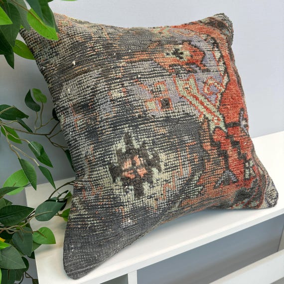 20x20 Kelim Kissenbezug, 20x20 Kelim Kissenbezug, Bunter Kissenbezug, 20x20 Dekor Kissenbezug, Boho Kissenbezug, Handgemachter Kissenbezug