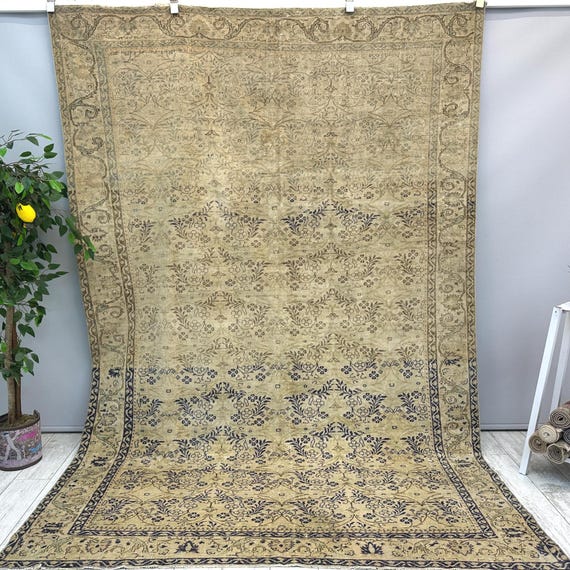 Großer Teppich 200x300, Rosa Beige Vintage türkischer Teppich, Teppich für Wohnzimmer Schlafzimmer, Boho Teppich Weich, Boho Wollteppich 160x250cm
