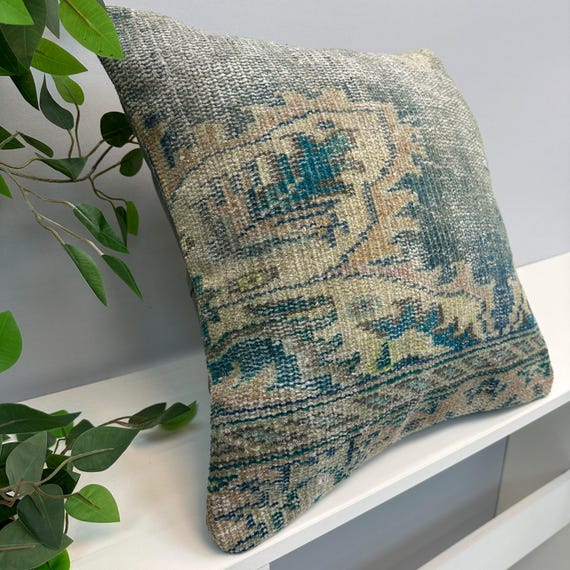 Vintage Roter Kissenbezug, 20x20 türkischer Kissenbezug, Dekorkissen, 20x20 Bauernhaus-Kissenbezug, Boho-Kissenbezug, handgemachter Kissenbezug