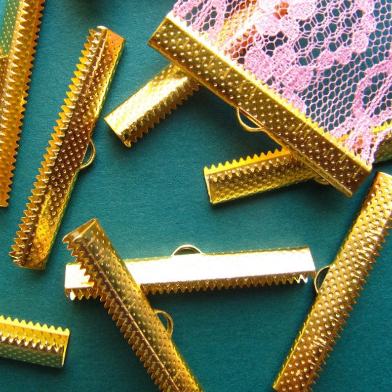 10 Pieces 40mm 1 9/16 Inch Ribbon Clamps With Loop Dots Etsy Australia