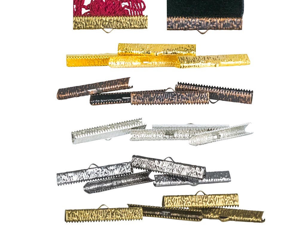 35mm (1 3/8 inch) Ribbon Clamps With Loop, Artisan Series 20 pieces