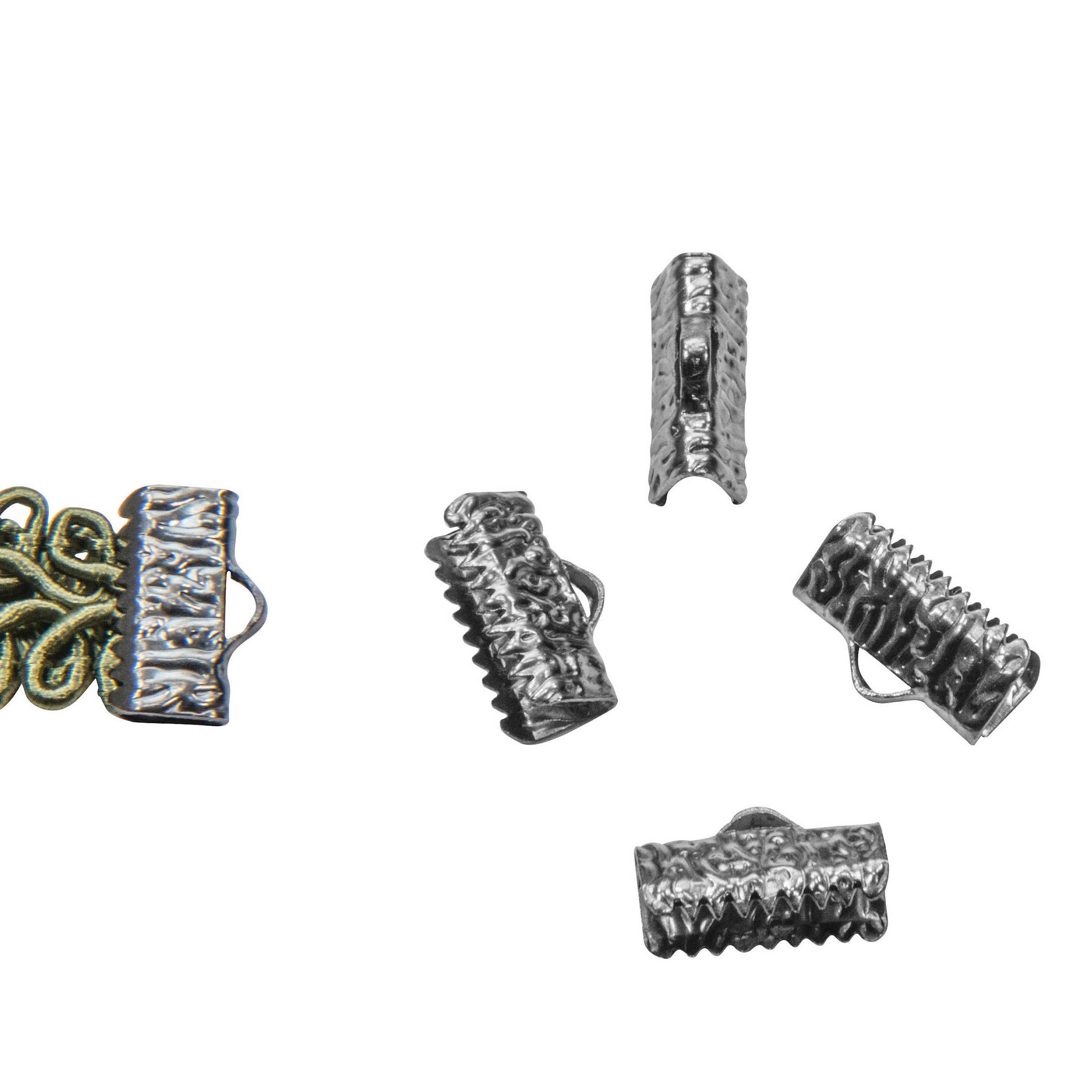 13mm (1/2 inch) Ribbon Clamps With Loop, Artisan Series 20 pieces in