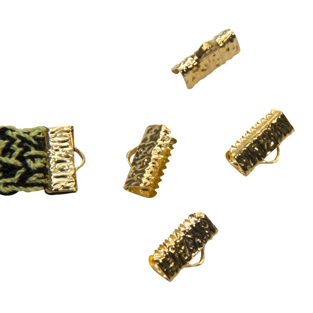 13mm (1/2 inch) Ribbon Clamps With Loop, Artisan Series 20 pieces in