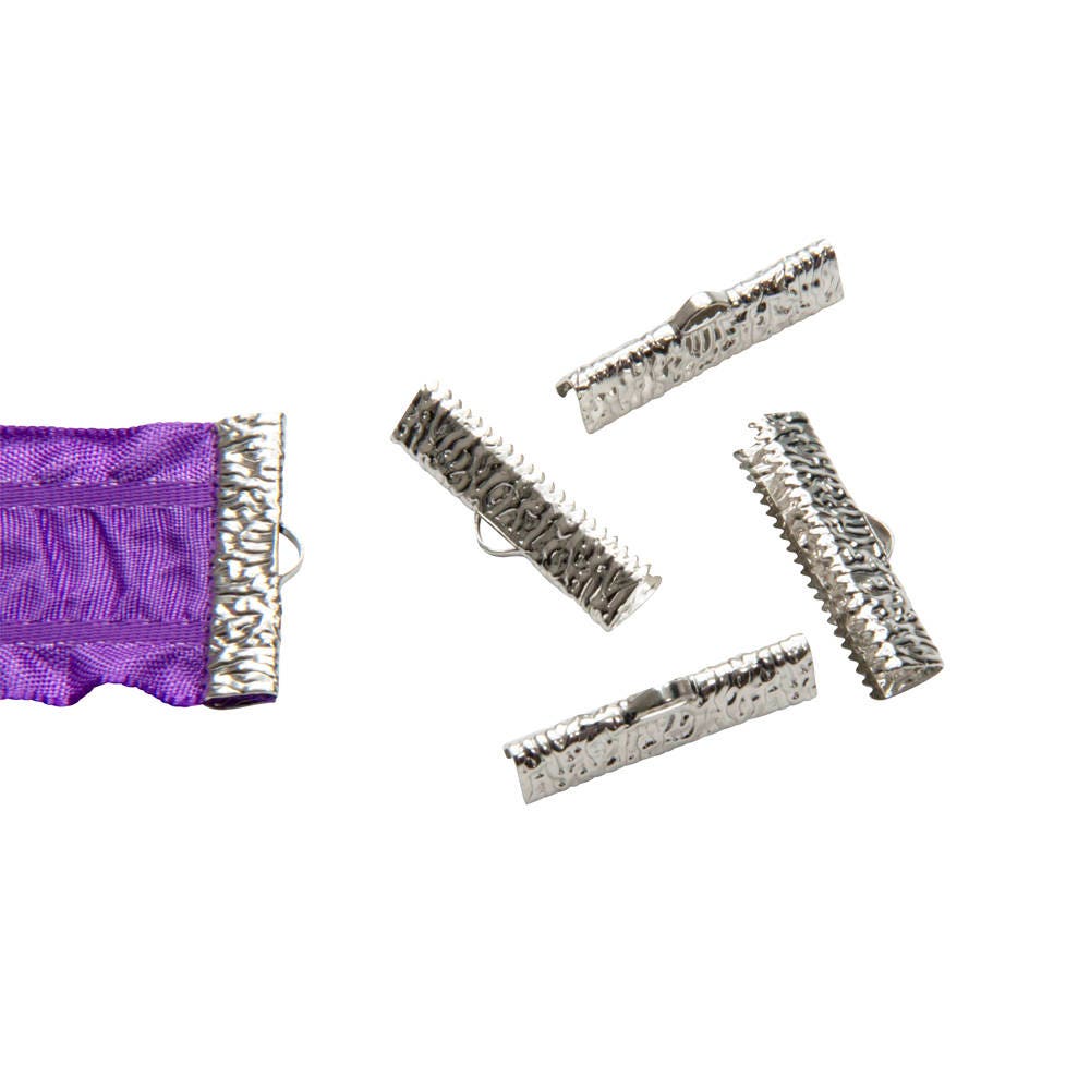 25mm (1 inch) Ribbon Clamps With or Without Loop, Artisan Series 20