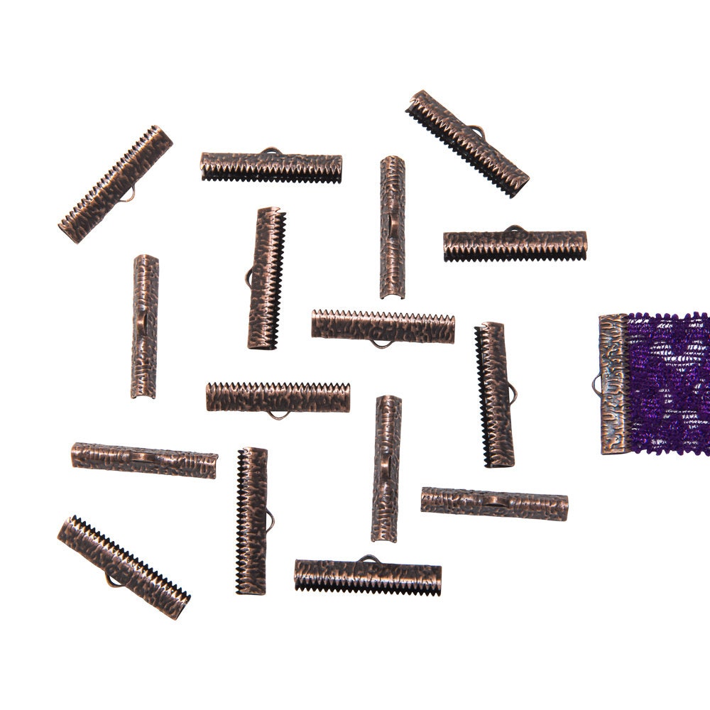 150 pieces 30mm (1 3/16 inch) Ribbon Clamps Artisan Series Platinum