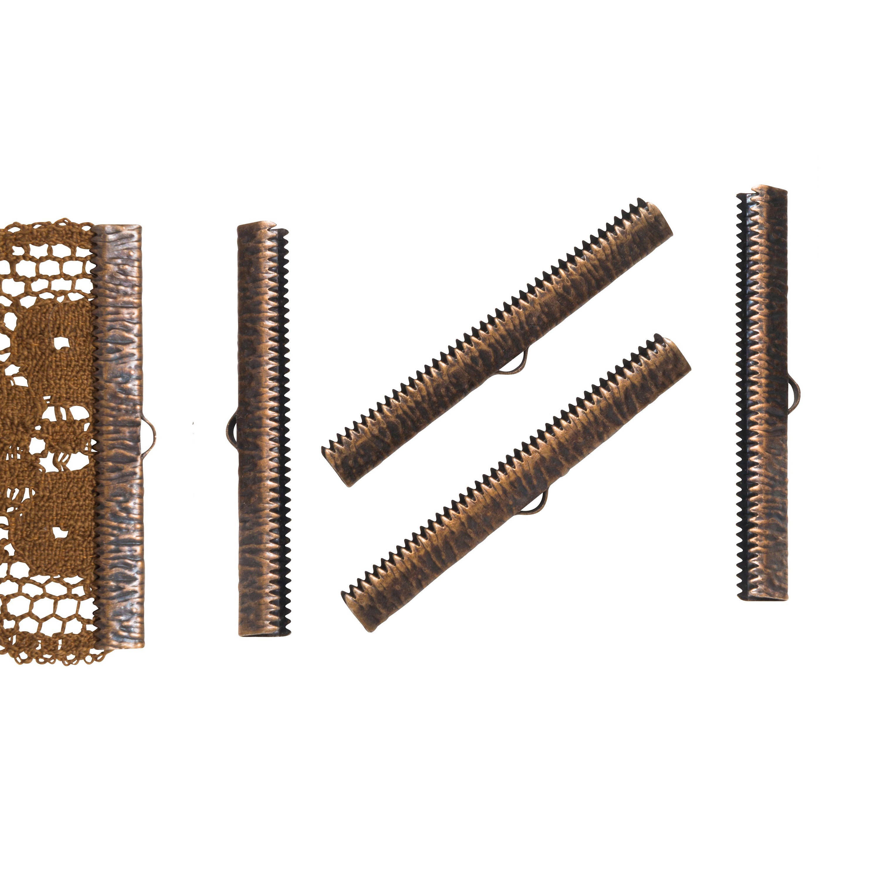 50mm (2 inch) Ribbon Clamps With Loop, Artisan Series 20 pieces in