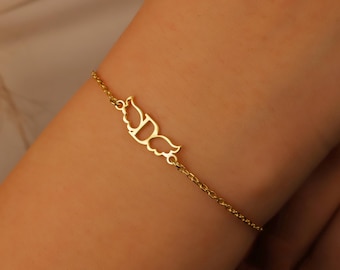 Personalized Angel Wing Initial Bracelet, Sterling Silver, Guardian Angel Jewelry, Memorial Charm