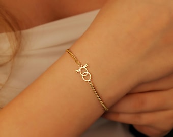 Personalized Zodiac Initial Bracelet-Astrology Zodiac Initial-925 Sterling Silver-Astrology Letter Charm-Celestial Jewelry-Letter Monogram
