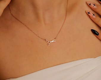 Sterling Silver Scissors Pendant Necklace, Lesbian Pride Symbol, Subtle Gift